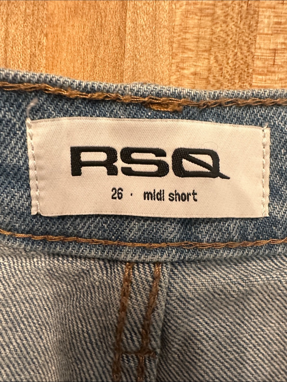 RSQ Light Blue Denim High-Rise Women's Shorts - Picture 3 of 3